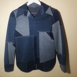 Vintage Blue Blouse and Pant Suit